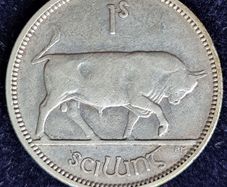 Ireland 1937 Silver 1s Shilling Scarce Key Date