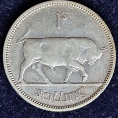 Ireland 1937 Silver 1s Shilling Scarce Key Date