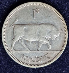 Ireland 1937 Silver 1s Shilling Scarce Key Date