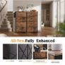 Fabric Chest of Drawers - Canvas Storage Unit with 8 Large Drawers Label Cards, Side Pocket & Hook for Living Room, Hallway, Bedroom Image 4