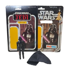 Star Wars Vintage ROTJ Darth Vader With Palitoy Kenner Cardbacks Complete 1983