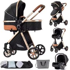 Travel system/ Buggy/ Pram/ Stroller/ Pushchair. 3 in 1 Baby Stroller with Height Adjustable. Pram set. Buggy set.