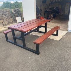 Steel picnic bench