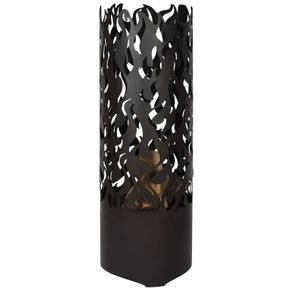 Esschert Design Fire Drum Flames Carbon Steel Black FF408