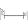 Bed Frame Grey Metal 160x200 cm Image 2