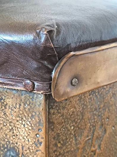 Antique Arts & Crafts Club Fender (c. 1900) adjustable fireplace seats