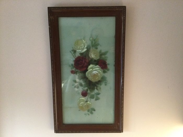 Art Reverse Oil on Glass X 2 .
