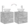 Wall-Mounted Sink Vanity Set With 2 Drawers Image 2
