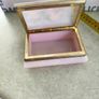 Vintage White Lucite Jewellery Trinket Box With Floral Lid 1970s Image 6