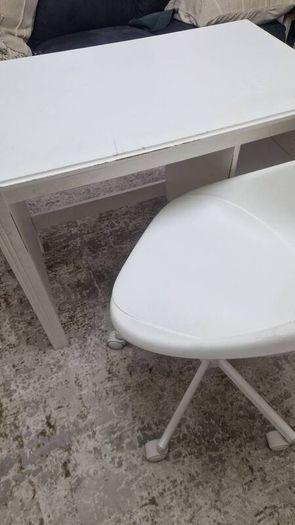 desk and chair