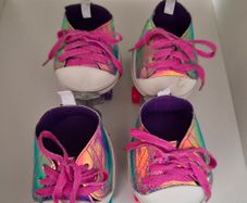 Build-A-Bear Rainbow Holographic Roller Skates (2 Pairs / 4 Skates)