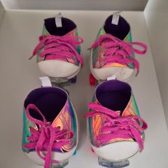 Build-A-Bear Rainbow Holographic Roller Skates (2 Pairs / 4 Skates)