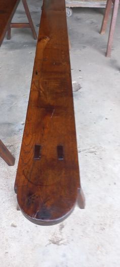 Set Of Two Antique French Solid oak Benches very sturdy  strong and solid Beautiful Patina