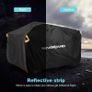 SALE | Cover,Waterproof Heavy Duty Double-sided Available Reflective Striping Adjustable Buckle Strap Windproof Quad Cover for Sun Dust UV Protection 190T XL Black Silver Image 2