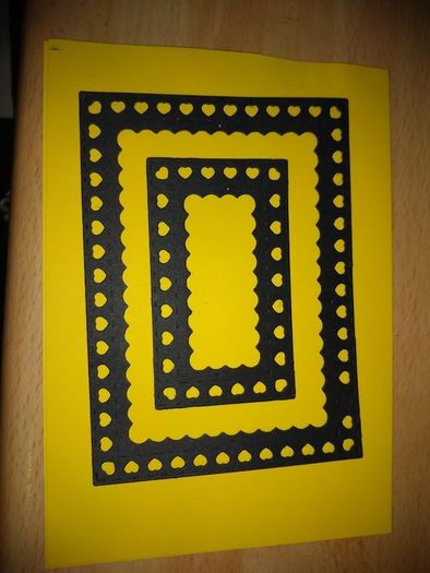 Nest of rectangle die cutting frames