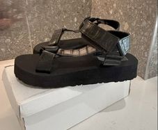 Black Croc Chunky Sports Sandals from Krush. Size UK 5 / EU 38