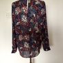 Navy blue floral blouse Size M Uk 12 includes postage Image 3