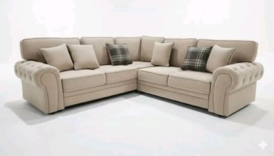 Verona Beige Scatter or Fullback Cushions Sofa