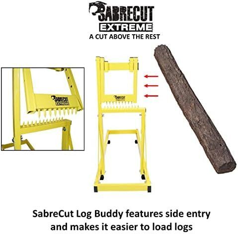 Folding Log Buddy Log Saw Horse Smart Holder Bench Chainsaw Pruning Lopping Cutting Holder Garden Heavy Duty