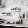 3PCS Floating Shelves,White Shelves for Wall,40cm Floating Shelf  Shelves Screw Mounted,Bookshelf Wall Shelves for Living Room Display,Bedroom,Office,Kitchen Storage Image 4