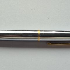 Cross ATX ballpoint pen chrome with gold accents
