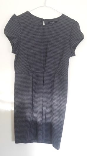Black and grey print dress