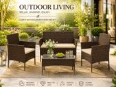 Balcony Garden Furniture Set PE Polyrattan Lounge Set Patio Furniture