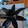 A Pair Of Palm Tree Candlesticks Vintage Monumental Palm Tree Candlesticks 42 cm. tall . Image 6