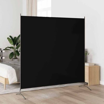 3 Panel Upgraded Room Divider Folding Privacy Screen, Freestanding Partition with Lockable Wheels, Room Separation for Home Office Bedroom, 262cm (W) x 183cm (H), Black