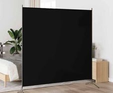 3 Panel Upgraded Room Divider Folding Privacy Screen, Freestanding Partition with Lockable Wheels, Room Separation for Home Office Bedroom, 262cm (W) x 183cm (H), Black