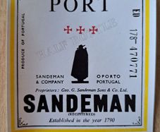 Vintage Sandeman Port half bottle label