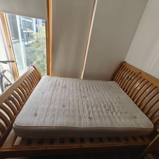 double bed with mattress
