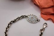 sterling silver oval history of Ireland  bracelet 1970's