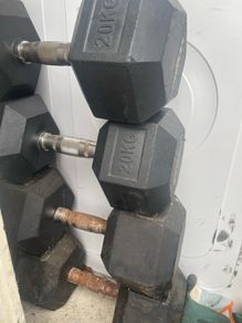 2 x 20kg Hex Dumbbells