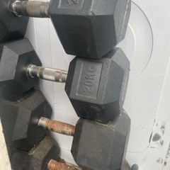 2 x 20kg Hex Dumbbells