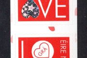 2021 Ireland Pair Love (ex booklet) self-adhesive Commemorative Stamp Mint Never Hinged (MNH)
