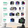 Birthday Gifts for Men Women, Bluetooth Speaker with Wireless Charger & Phone Stand, Gifts for Him, Foldable Angle & Height Stand with Alarm Clock, Ideal for Dad Mom, Tech Gadget Stocking Fillers Image 9
