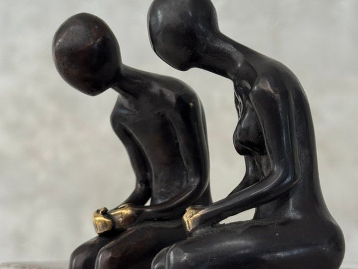 Male & Female - Bronze With Gold Accents