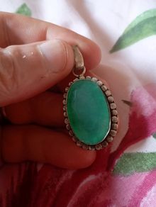emerald pendant 925 silver