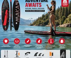 SUP Inflatable Stand Up Paddle Board 320x80x15 cm