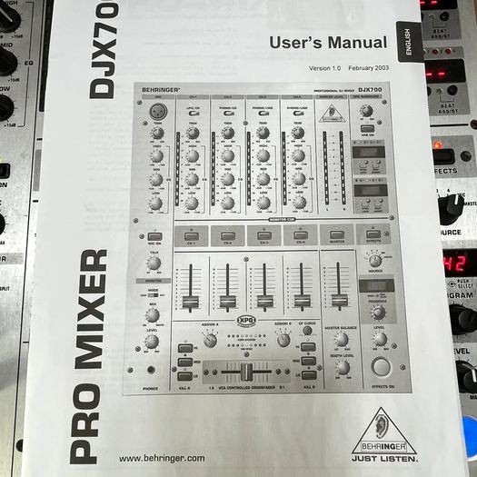 Behringer DJX700 Pro 5-Channel DJ Mixer - Boxed - Very Good Condition