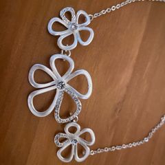 Floral Silver Necklace