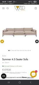 Woo Design 4.5 seater Zuiver Summer Sofa plus Hocker