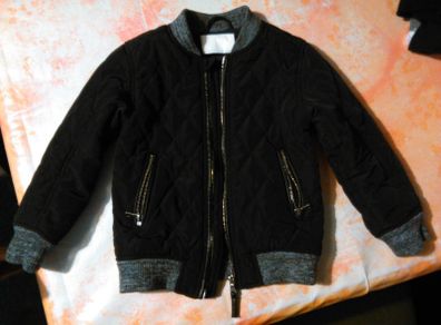 Kids bomber pilot jacket - boys jumper - children padded coat - size 4-5 years