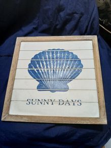 Timber Framed Seashell Painting