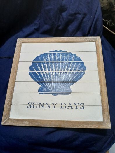 Timber Framed Seashell Painting
