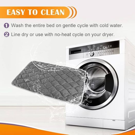 Self Heating Pet Pad for Cats and Dogs No Electric Self-Warming Thermal Mat for Pet Bed/Crate - 70x48cm