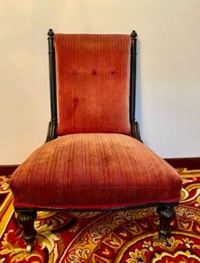 Victorian ebonised Aesthetic period nursing chair