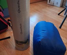 Camping roll mat and sleeping bag Quechua