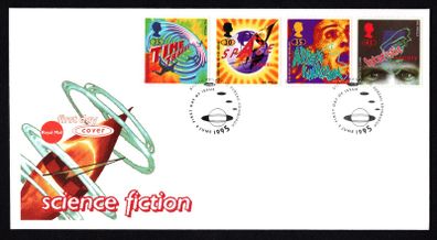 1995 Great Britain Science Fiction Commemorative Stamps Royal Mail Addressed First Day Cover (FDC).
